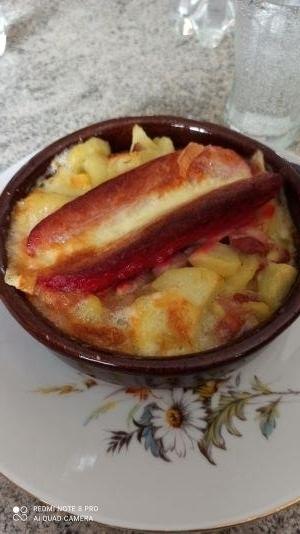 Gratin cervelas